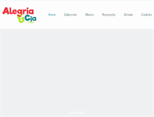 Tablet Screenshot of alegriaeciafestas.com.br